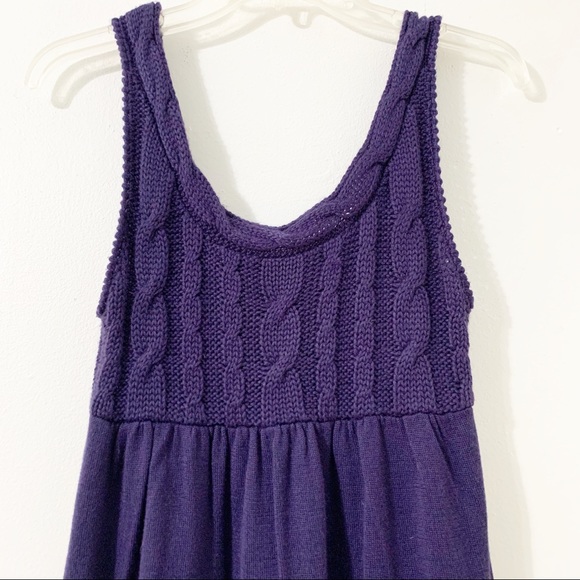 DIVIDED by H&M Sleeveless Knit Dress with Cable Knit Bodice Scoop Neck and Back - Picture 3 of 11